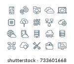 cloud omputing. internet... | Shutterstock .eps vector #733601668