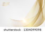 abstract card with golden flow... | Shutterstock .eps vector #1304099098