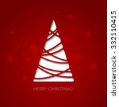 merry christmas tree greeting... | Shutterstock . vector #332110415