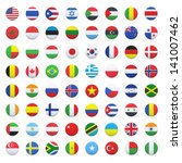 collection of flag button... | Shutterstock .eps vector #141007462