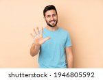 caucasian handsome man isolated ... | Shutterstock . vector #1946805592