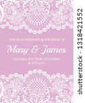 wedding invitation template... | Shutterstock . vector #1318421552