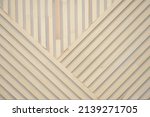 Background of wooden slats. Natural wooden plank on the wall diagonally. texture for background
