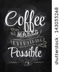 Poster Lettering Coffee Makes...