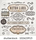 vector set  calligraphic design ... | Shutterstock .eps vector #102623915