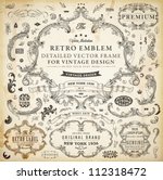 vector set of calligraphic... | Shutterstock .eps vector #112318472