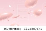 abstract pink background with... | Shutterstock .eps vector #1123557842