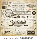 vector set of calligraphic... | Shutterstock .eps vector #144028645