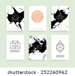 set of business card templates. ... | Shutterstock .eps vector #252260962
