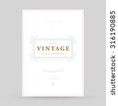 vintage frame for luxury logos  ... | Shutterstock .eps vector #316190885