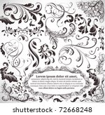vector set  calligraphic design ... | Shutterstock .eps vector #72668248
