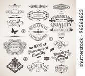 vector set  calligraphic design ... | Shutterstock .eps vector #96261623