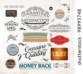 set of vintage premium quality... | Shutterstock .eps vector #98995748