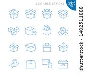 boxes related icons. editable... | Shutterstock .eps vector #1402511888
