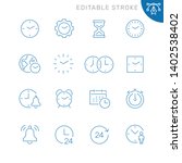 time related icons. editable... | Shutterstock .eps vector #1402538402