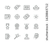 star related icons  thin vector ... | Shutterstock .eps vector #1628865712