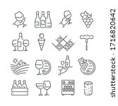 Wine Related Icons  Thin Vector ...