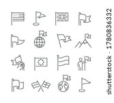 flag related icons  thin vector ... | Shutterstock .eps vector #1780836332