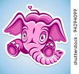 Flying Cartoon Pink Elephant....