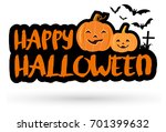 halloween text banner with... | Shutterstock .eps vector #701399632