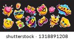 emoji cat and speech bubbles... | Shutterstock .eps vector #1318891208