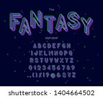 vector fantasy font and... | Shutterstock .eps vector #1404664502