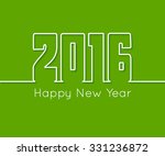 2016 happy new year outline... | Shutterstock .eps vector #331236872