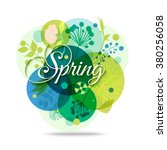 spring mood floral background.... | Shutterstock .eps vector #380256058