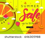 summer sale with different... | Shutterstock .eps vector #646305988