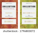 set of vector wine label for... | Shutterstock .eps vector #1796803072