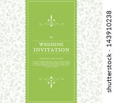 vector wedding card or... | Shutterstock .eps vector #143910238