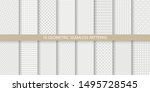 vector set of linear ornamental ... | Shutterstock .eps vector #1495728545