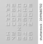 letters and numbers with shadow.... | Shutterstock . vector #2049680702
