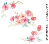watercolor floral template for... | Shutterstock . vector #1893096445