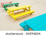 Colorful Picnic Tables