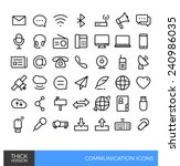 communication thick line icons | Shutterstock .eps vector #240986035