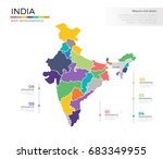 india country map infographic... | Shutterstock .eps vector #683349955