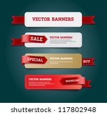 a set of vector promo banners... | Shutterstock .eps vector #117802948
