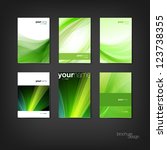 green vector brochure   booklet ... | Shutterstock .eps vector #123738355