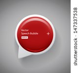 vector 3d round red plastic... | Shutterstock .eps vector #147337538