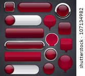 blank wine red web buttons for... | Shutterstock .eps vector #107134982
