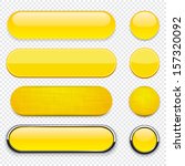 Set Of Blank Yellow Buttons For ...