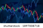 abstract candlestick financial... | Shutterstock .eps vector #1897008718