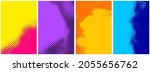 set of abstract halftone... | Shutterstock .eps vector #2055656762