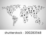 global network mesh. social... | Shutterstock .eps vector #300283568