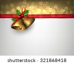 paper card with golden... | Shutterstock .eps vector #321868418