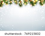 shining winter background with... | Shutterstock .eps vector #769215832