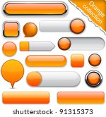 blank orange web buttons for... | Shutterstock .eps vector #91315373