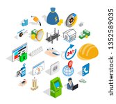 trading house icons set.... | Shutterstock . vector #1352589035