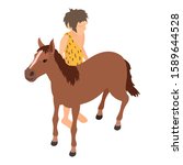 domestication horse icon....